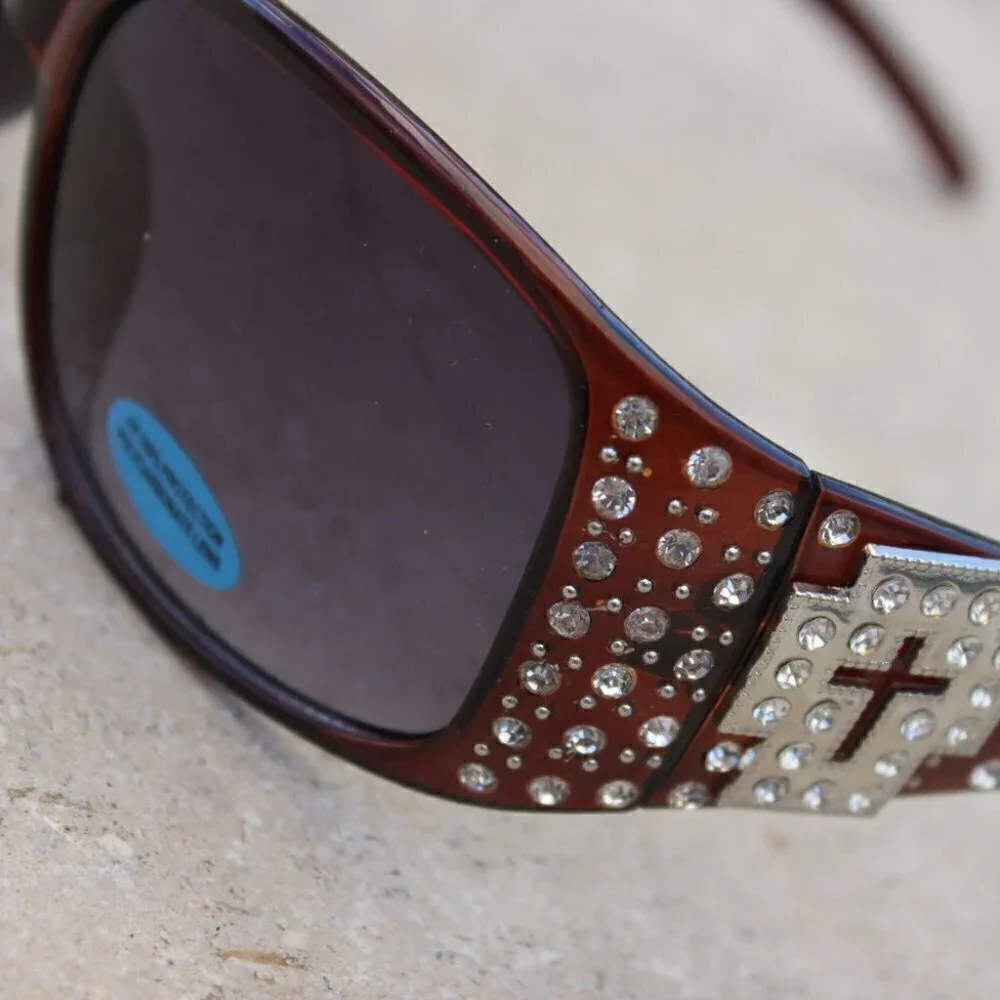 Red Super-Cute Cross bling Sunglasses Look GREAT on!  Style is Amazing!